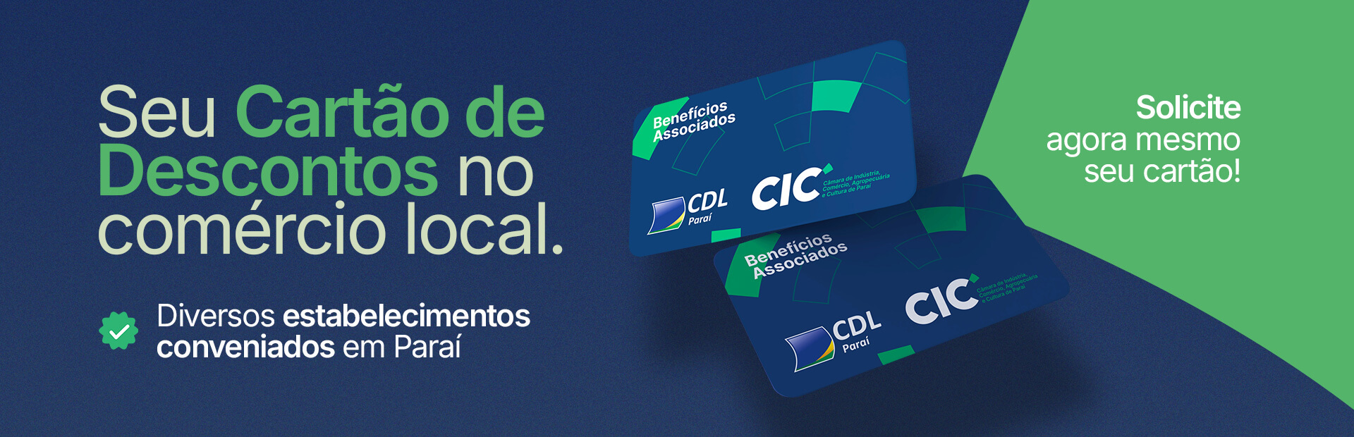 slide oficial do cartão da cic parai rs